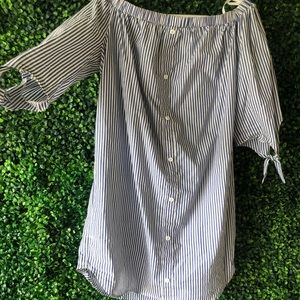 Striped Off the Shoulder Blouse